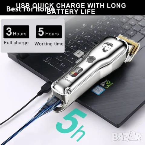 Бербер професионална машинка за подстригване и стилизиране Hatteker696, снимка 5 - Бръснарски столове - 48806455