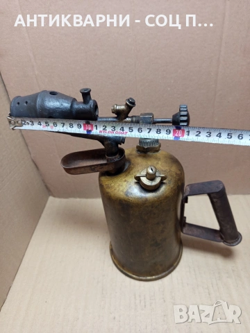 Соц Стара Бензинова Лампа Пърлачка Горелка. Номер 505., снимка 8 - Антикварни и старинни предмети - 53114505
