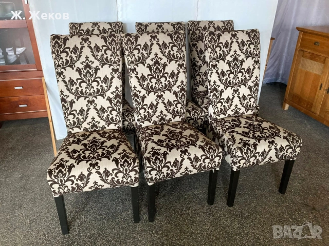 Шест тапицирани стола за трапезария, снимка 2 - Столове - 54122130