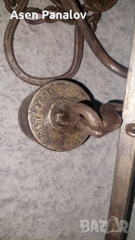 Продавам стар кантар до 100кг, снимка 3 - Антикварни и старинни предмети - 42862631