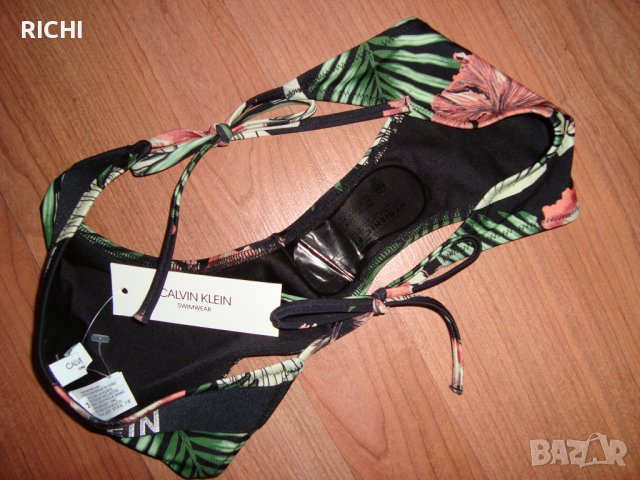 CALVIN KLEIN – Банки ДОЛНИЩЕ нов флорално с връзки, снимка 5 - Бански костюми - 37482627