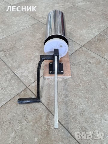 Пълначка за месо хоризонтална 4л с дървен плот, снимка 5 - Месомелачки - 34338516