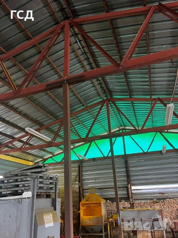 Метална конструкция 384кв. хале,ферми,навес,склад,ламарина. , снимка 5 - Други услуги - 53992252