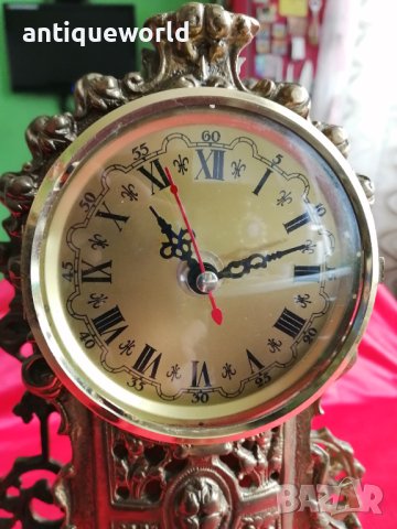 Стар Настолен Бронзов Бароков Каминен Часовник , снимка 3 - Антикварни и старинни предмети - 40307895