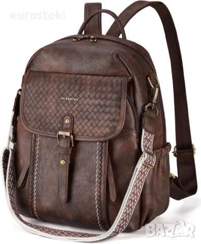 Missnine Модна дамска раница-чанти от изкуствена кожа, трансформираща се винтидж чанта за пътуване, снимка 6 - Чанти - 51379679