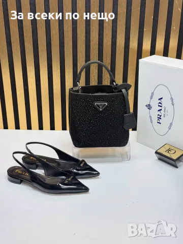 Prada Луксозни Дамски Лачени Обувки с Каишка и Остър Връх - Различни Цветове Код SEM-716, снимка 10 - Дамски обувки на ток - 55972491