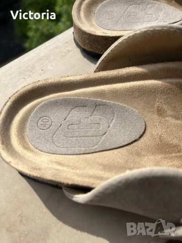 Дамски/Унисекс велурени чехли сабо (стил Birkenstock), Размер 39, снимка 7 - Чехли - 55950194