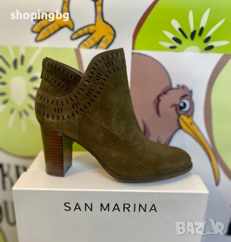 Дамски боти с ток San Marina Aulika 35.36 естествена кожа, снимка 2 - Дамски боти - 40178778
