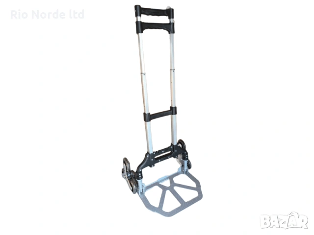 Транспорта количка сгъваема с 3 колелета и 75кг товар, снимка 4 - Друго търговско оборудване - 53367385