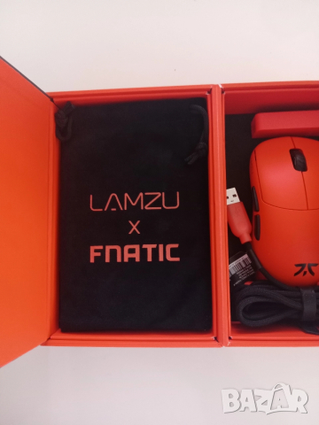 Геймърска мишка Lamzu x Fnatic THORN 4K Special Edition, 52 гр, оранжева, снимка 4 - Клавиатури и мишки - 52706260
