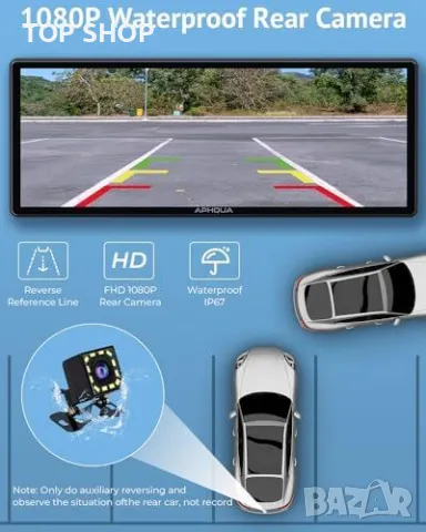 Нов Сензорен екран APHQUA CarPlay Android Auto с камера за задно виждане, снимка 2 - Друга електроника - 49203346
