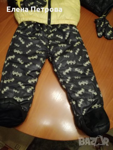 Нов зимен комплект в три части Батман месеца-18/24месеца, снимка 4 - Детски якета и елеци - 27085318