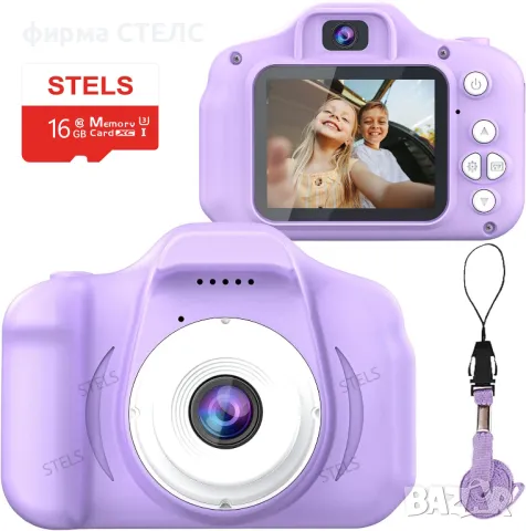 Детски цифров фотоапарат STELS W390 с 16GB карта, Full HD видео, Игри, снимка 2 - Фотоапарати - 40175779