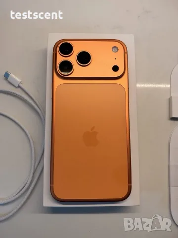 iPhone 17 Pro Max Orange 256GB – отлично състояние запазен телефон Apple айфон про макс 256 гб, снимка 2 - Apple iPhone - 56133729