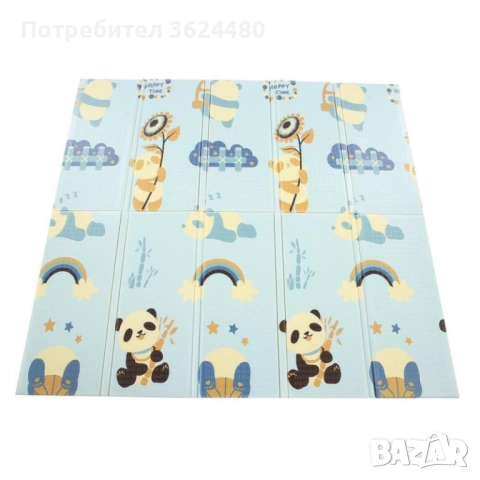 Сгъваемо шарено килимче 3886 ПАНДИ И СЪРНИЧКИ, снимка 4 - Други - 52773738