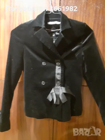 Черно плюшено сако - черно кадифе - Dior