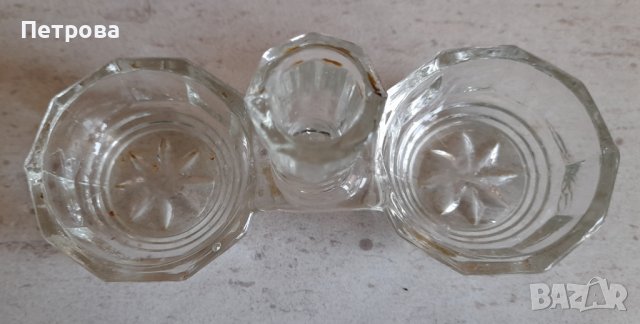 Ретро стъклена солница, снимка 2 - Други ценни предмети - 37564555