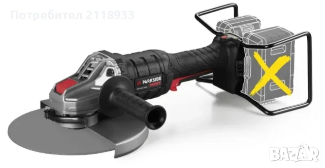 ъглошлайф Parkside 40v, снимка 2 - Ъглошлайфи - 53090685