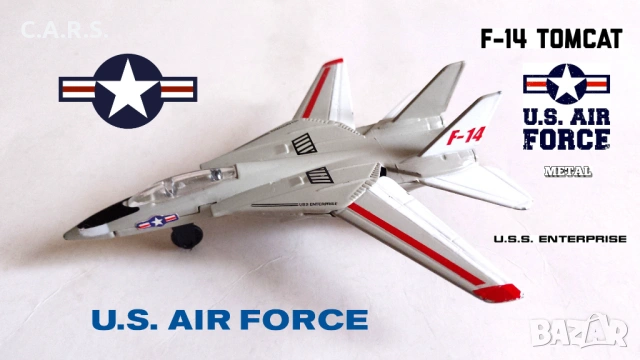 Метален F14 Tomcat U.S. Air Force USS Enterprise 
