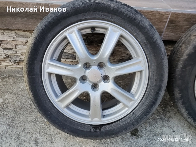 Джанти SUBARU 16 цола 2 броя с летни гуми, снимка 4 - Гуми и джанти - 52037277