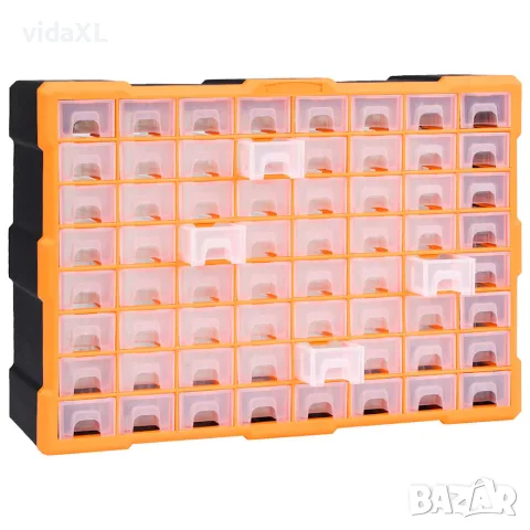 vidaXL Шкаф органайзер с 64 чекмеджета, 52x16x37,5 см, снимка 4 - Кутии за съхранение - 56146109