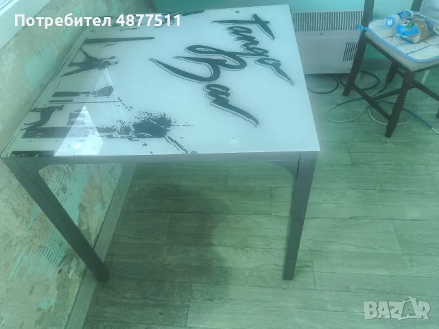 Трапезна стъклена маса , снимка 4 - Маси - 56213832