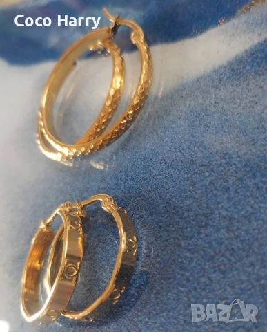 Комплект 2чифта обеци, медицинска стомана , снимка 2 - Шноли, диадеми, ленти - 53092010