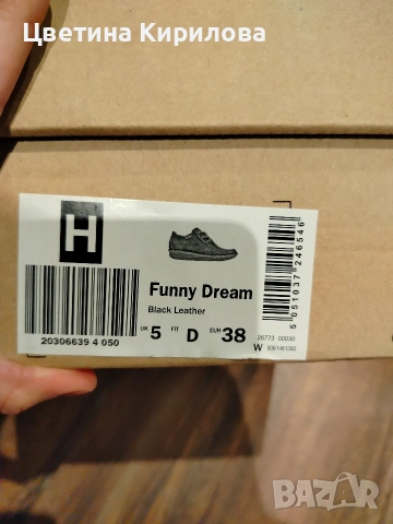 Дамски обувки естествена кожа Clarks Funny dream 38 номер черни, снимка 7 - Маратонки - 54221268