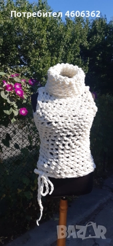 ръчно изплетен пуловер , снимка 5 - Жилетки - 51863984