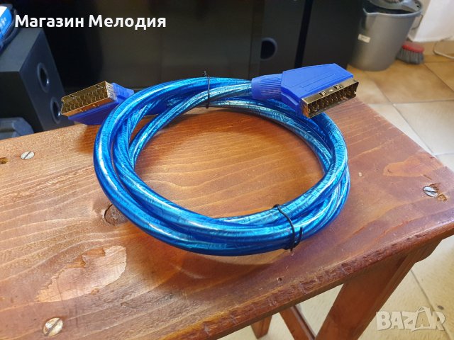НОВ! Висококачествен скарт кабел с позлатени конектори SCART-SCART 1,5m, снимка 2 - Други - 38292199