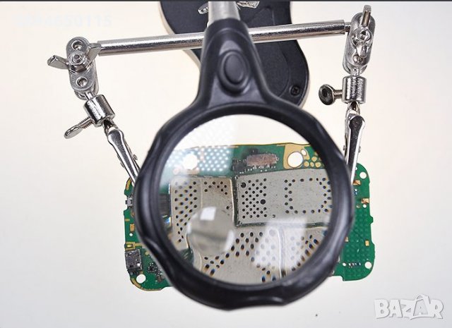 Лупа с щипки, стойка за поялник и LED осветление, свободни ръце, снимка 4 - Поялници и запояване - 31539545