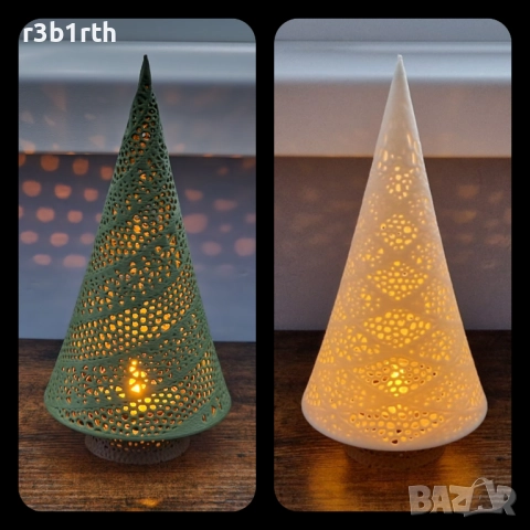 Светещи елхички, Коледна декорация, 3D принтирани с LED лампичка