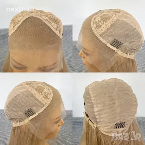 Права пепеляво руса перука 75 см - HD дантела 13×6, снимка 6 - Аксесоари за коса - 56317845