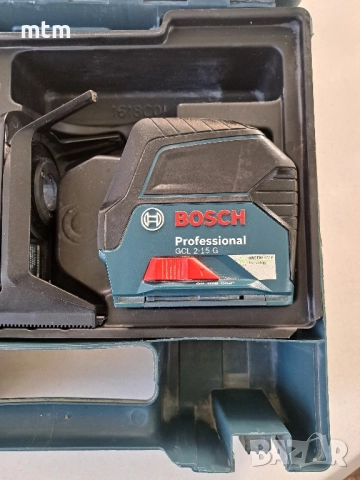 BOSCH GCL 2 - 15 G/ лазерен нивел, зелен лъч/в куфар/, снимка 2 - Измервателни инструменти - 52059724