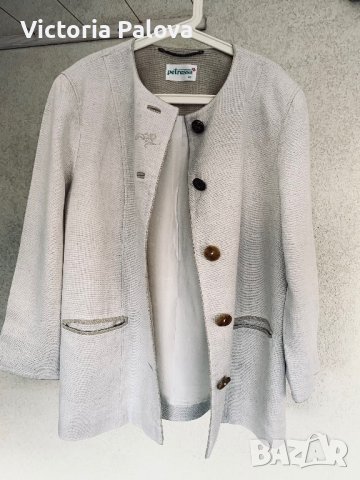 Скъпо сако PETRESSA груб лен, снимка 5 - Сака - 39319009