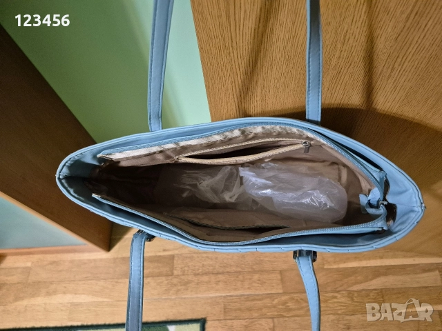 светлосини кожени чанти, снимка 3 - Чанти - 52965289