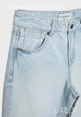 💙 Дамски дънки Stradivarius в baby blue - нови с етикет! 💙, снимка 8 - Дънки - 48797794