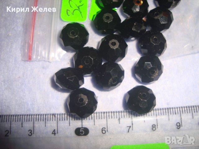 20 ЮВЕЛИРНО ФАСЕТИРАНИ ТОПЧЕТА ЗВЕНА за КОЛИЕ ГРИВНА от КРИСТАЛ ЧЕРЕН ОНИКС 27956, снимка 3 - Други - 37116183