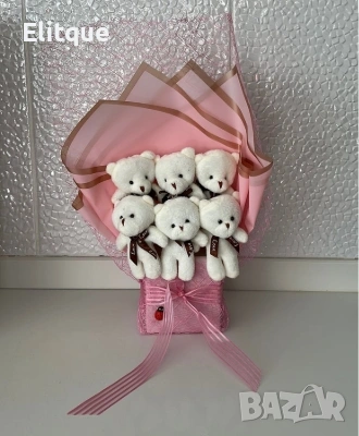 🎁 Премиум Плюшен Букет – Подаръци за рожден ден – Подарък за любима  , снимка 10 - Плюшени играчки - 53078895