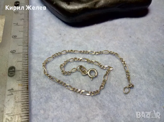 НЕЖНА СРЕБЪРНА ГРИВНА СРЕБРО 925 КЛАСИЧЕСКА КАРТИЕ ПЛЕТКА РЪЧНА БИЖУТЕРСКА ИЗРАБОТКА 28543, снимка 3 - Гривни - 49682910