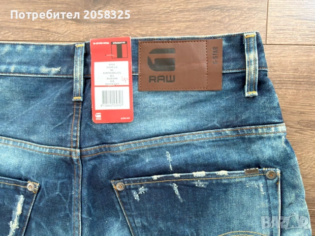 Оригинални мъжки дънкови къси гащи G-STAR - W33, снимка 6 - Къси панталони - 53976358