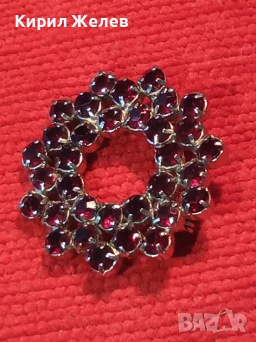 ИЗУМИТЕЛНО КРАСИВА СКЪПОЦЕННА АЖУРНА ВИНТИДЖ АРТ БРОШКА с РЯДЪК ТЪМНОЧЕРВЕН ГРАНАТ 45666, снимка 12 - Други - 48734092