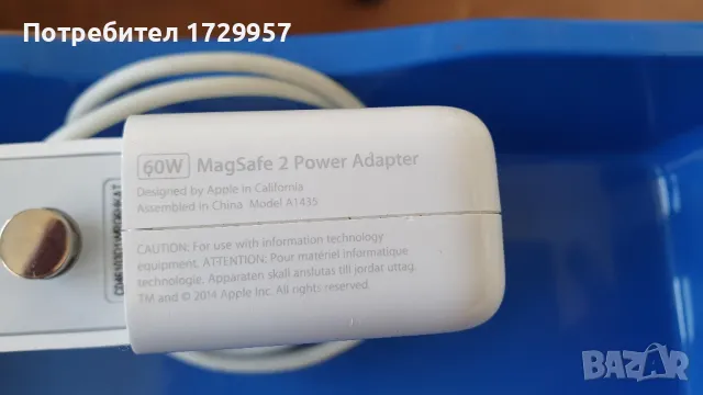 Оригинален - Адаптер Apple MagSafe 2 60W MacBook Pro 13" с Retina дисплей, снимка 6 - Захранвания и кутии - 47614490