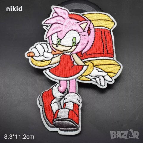 Соник Sonic голяма емблема апликация за дреха дрехи самозалепваща се картинка, снимка 3 - Други - 33087951