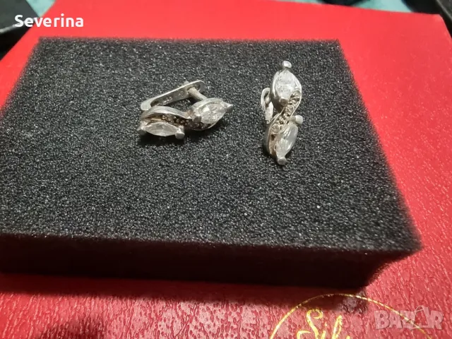 Сребърни, като нови обеци английско закопчаване 