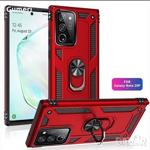 Samsung Galaxy Note20 / Samsung Galaxy Note20 5G Удароустойчив гръб с метален пръстен , снимка 2 - Калъфи, кейсове - 30304082