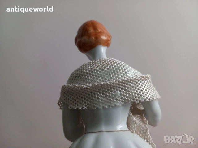Stipo Dorohoi,Голяма Порцеланова Статуетка ДАМА, снимка 5 - Антикварни и старинни предмети - 53040347