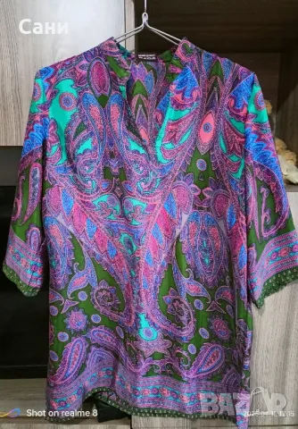 Копринена индийска туника нова с етикет , снимка 2 - Туники - 49872058