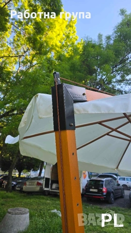 градински чадър с метална стойка , снимка 5 - Градински мебели, декорация  - 53922438