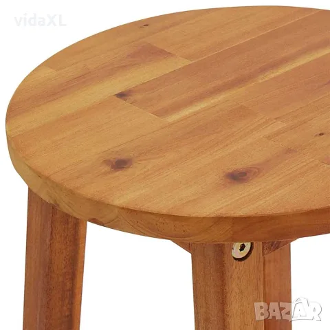 vidaXL Бар столове, 2 бр, акациево дърво масив, снимка 8 - Столове - 56147645